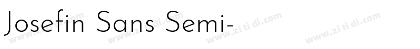 Josefin Sans Semi字体转换